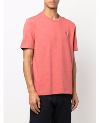 fuchsia T-Shirt mit einem Rundhalsausschnitt von PS Paul Smith