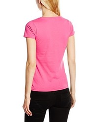 fuchsia T-shirt von Fruit of the Loom