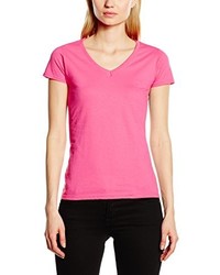 fuchsia T-shirt von Fruit of the Loom