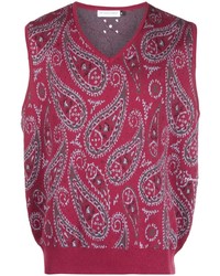 fuchsia Trägershirt mit Paisley-Muster