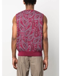 fuchsia Trägershirt mit Paisley-Muster von Pop Trading Company