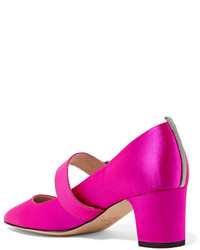 fuchsia verzierte Satin Pumps von Sarah Jessica Parker