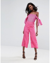 fuchsia verzierter Jumpsuit