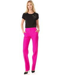 fuchsia weite Hose aus Seide von Nina Ricci