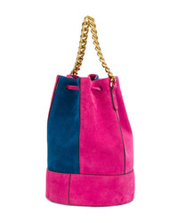 fuchsia Wildleder Beuteltasche von Manu Atelier