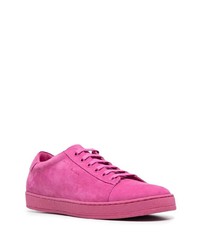 fuchsia Wildleder niedrige Sneakers von Paul Smith