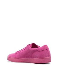 fuchsia Wildleder niedrige Sneakers von Paul Smith