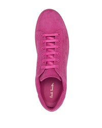 fuchsia Wildleder niedrige Sneakers von Paul Smith