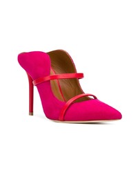 fuchsia Wildleder Pantoletten von Malone Souliers