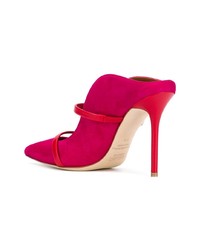 fuchsia Wildleder Pantoletten von Malone Souliers