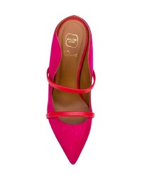 fuchsia Wildleder Pantoletten von Malone Souliers