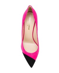 fuchsia Wildleder Pumps von Saint Laurent