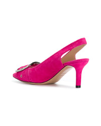 fuchsia Wildleder Pumps von Casadei