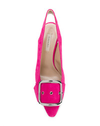 fuchsia Wildleder Pumps von Casadei