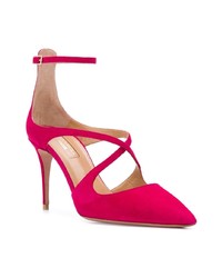 fuchsia Wildleder Pumps von Aquazzura