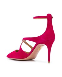 fuchsia Wildleder Pumps von Aquazzura