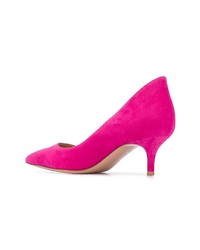 fuchsia Wildleder Pumps von Gianvito Rossi