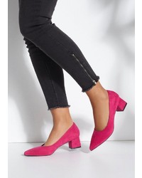 fuchsia Wildleder Pumps von Lascana