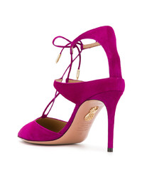 fuchsia Wildleder Pumps von Aquazzura