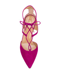 fuchsia Wildleder Pumps von Aquazzura