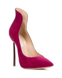 fuchsia Wildleder Pumps von Casadei