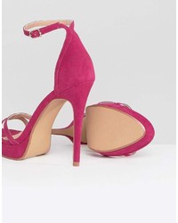 fuchsia Wildleder Sandaletten von Head Over Heels