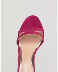 fuchsia Wildleder Sandaletten von Head Over Heels