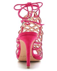 fuchsia Wildleder Sandaletten von Alexandre Birman