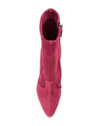 fuchsia Wildleder Stiefeletten von Del Carlo