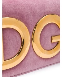 fuchsia Wildleder Umhängetasche von Dolce & Gabbana