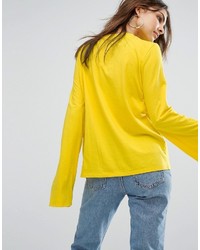 gelbe bedruckte Bluse von Daisy Street