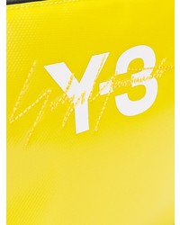 gelbe bedruckte Leder Clutch von Y-3