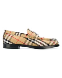 gelbe bedruckte Segeltuch Slipper von Burberry