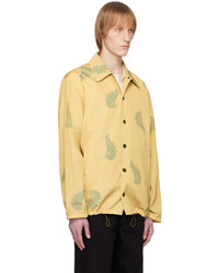 gelbe bedruckte Shirtjacke von Dries Van Noten