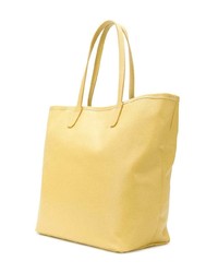 gelbe bedruckte Shopper Tasche aus Leder von Marc Ellis