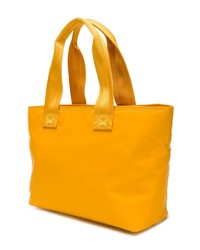 gelbe bedruckte Shopper Tasche aus Leder von Diesel