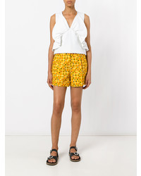 gelbe bedruckte Shorts von Rossella Jardini