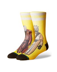 gelbe bedruckte Socken