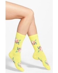 gelbe bedruckte Socken