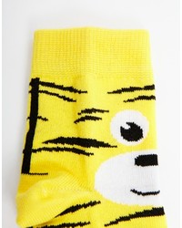gelbe bedruckte Socken von Asos