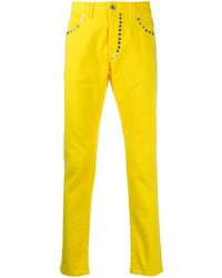 gelbe beschlagene Jeans von Just Cavalli