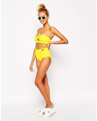 gelbe Bikinihose mit Ausschnitten von Motel
