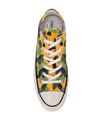 gelbe Camouflage Segeltuch niedrige Sneakers von Converse