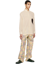 gelbe Chinohose mit Blumenmuster von Jacquemus