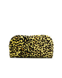 gelbe Clutch mit Leopardenmuster