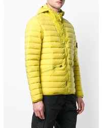 gelbe Daunenjacke von Stone Island