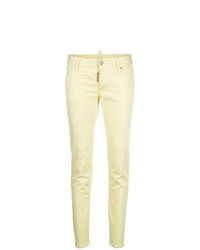 gelbe enge Jeans von Dsquared2