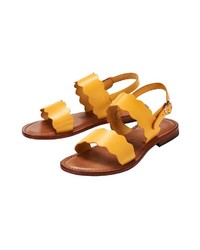 gelbe flache Sandalen aus Leder von CRICKIT