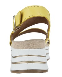 gelbe flache Sandalen aus Leder von IGI&Co
