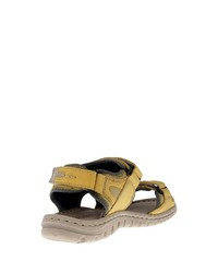 gelbe flache Sandalen aus Leder von Josef Seibel